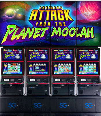 MOOLAH BONUS!!! 50 FREE GAMES Invaders Attack From the Planet